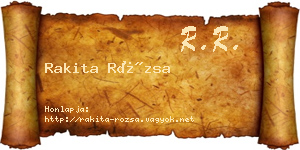 Rakita Rózsa névjegykártya