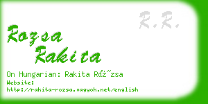 rozsa rakita business card